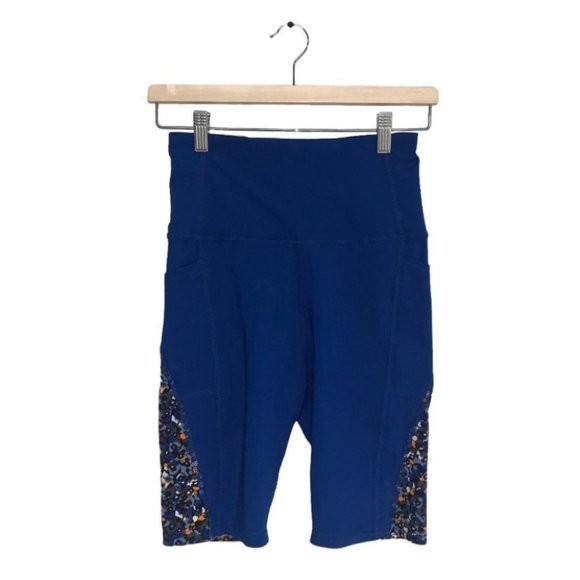 Laundry by Shelli Segal Bike Shorts Women’s Size‎ Medium Royal Blue Pattern Long - Picture 1 of 6